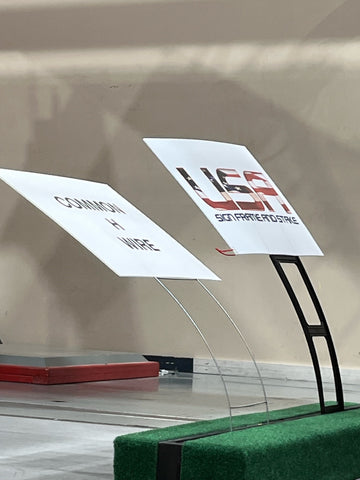 common h wire (left) and corostake (right) in wind tunnel at 30mph