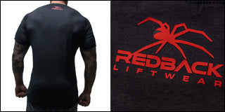 CottonPoly 3 Series - Pitch Black Tee - Redback Liftwear