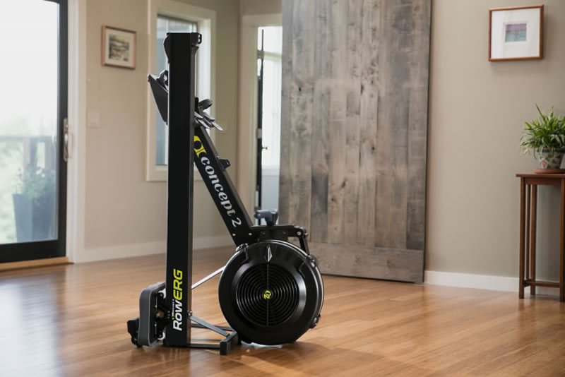 Concept2 RowErg in zwei Teile zerlegt