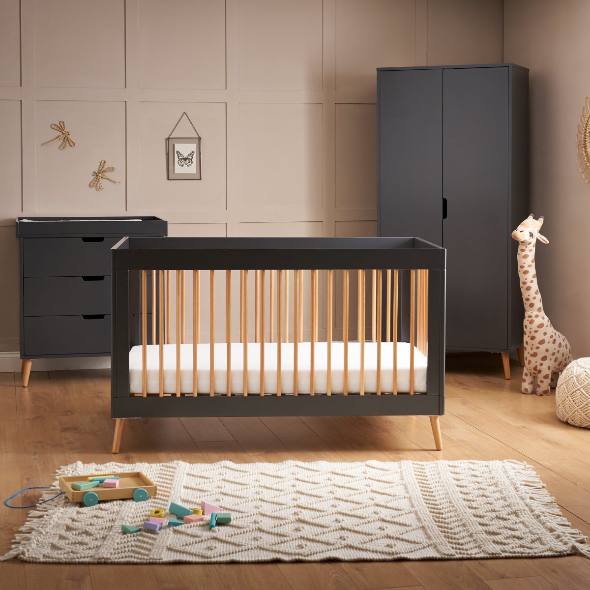 Photos - Kids Furniture Obaby Maya Scandi 3 Piece Room Set 21OB2717D3 