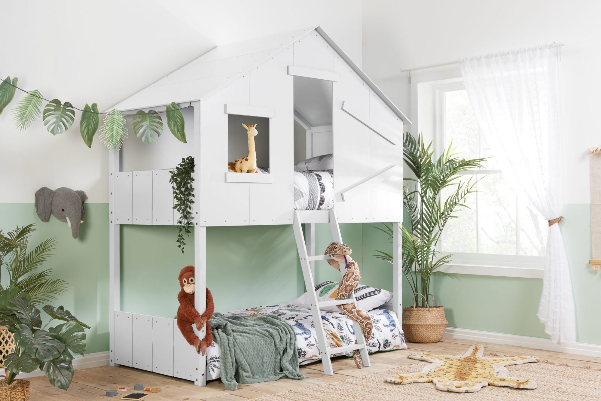 Photos - Kids Furniture Birlea Safari Bunk Bed SAFBBWHT