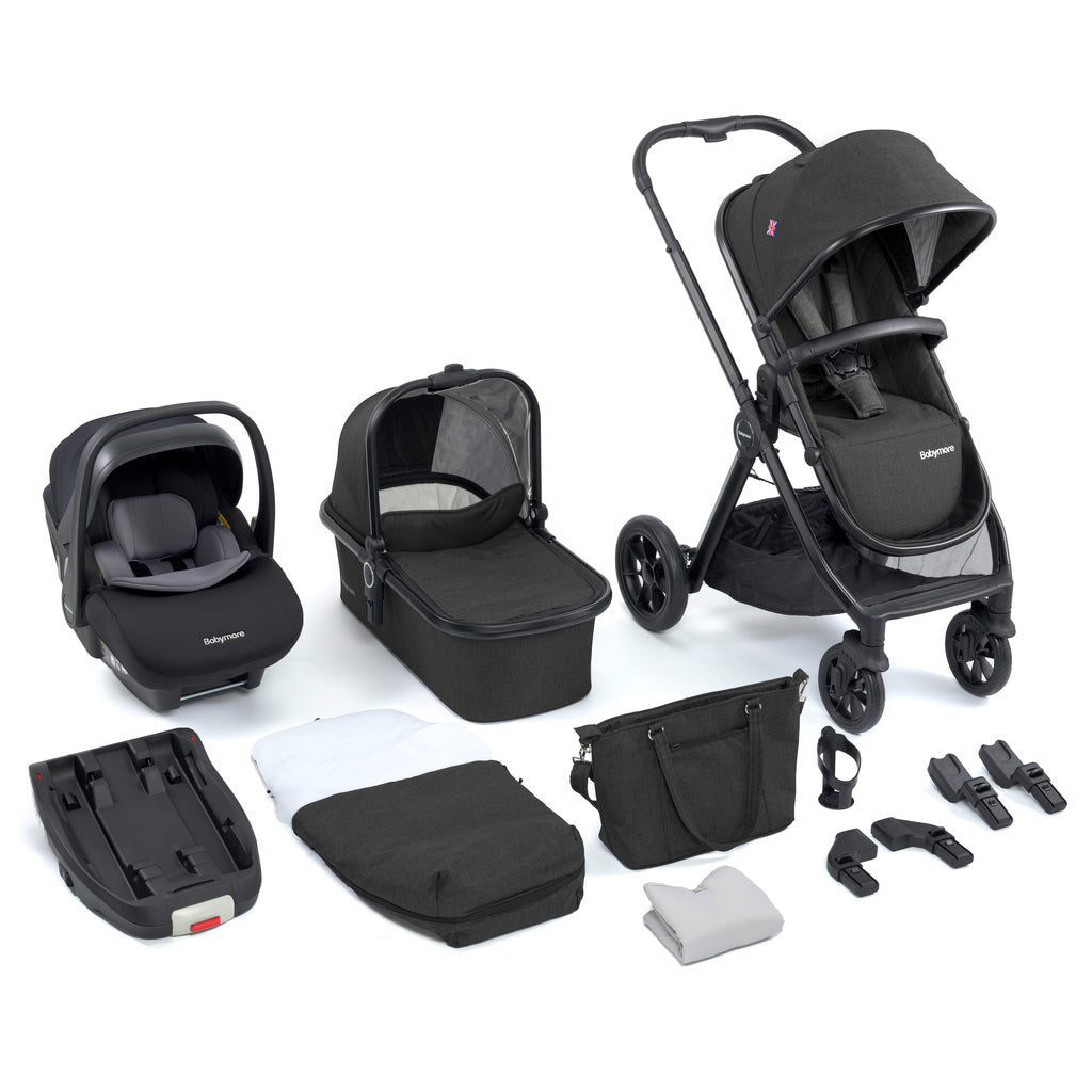 Photos - Pushchair Babymore Memore V2 Travel System 13 Piece Pecan i-Size 2680554-12P 