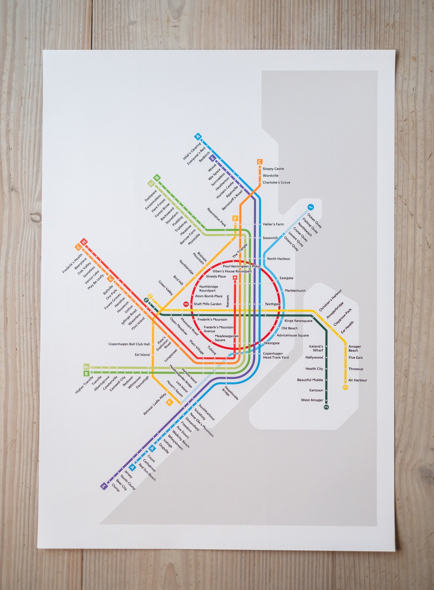 Copenhagen S Train And Metro Map Literal English Translation Metro Map ...