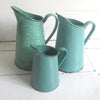 turquoise enamel jugs