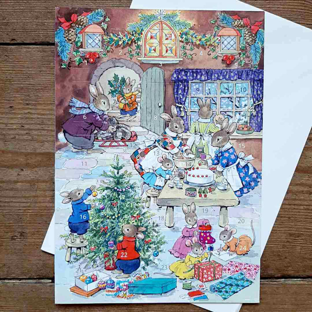 Advent Calendar Card The Rabbit Family Closet & Botts