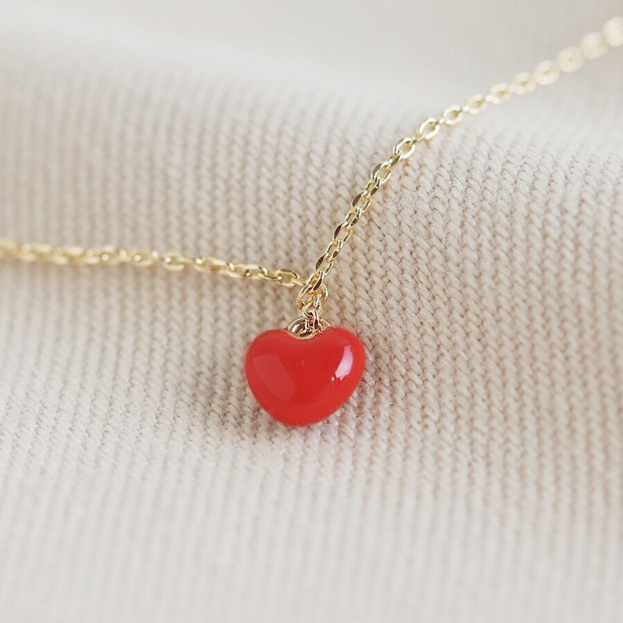 Tiny Red Heart Necklace | Closet & Botts