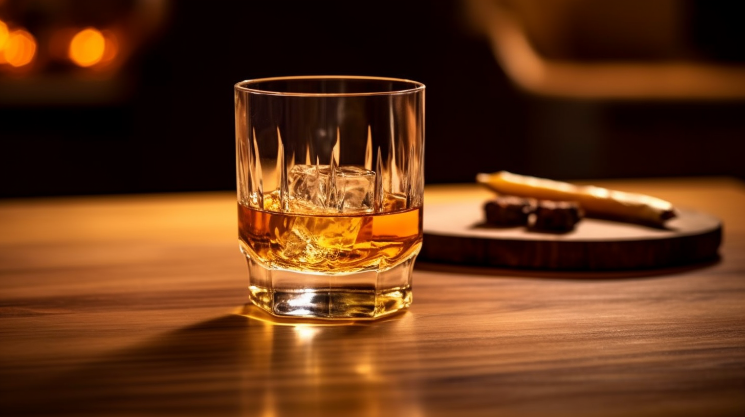 verre à whisky avec des glaçons
