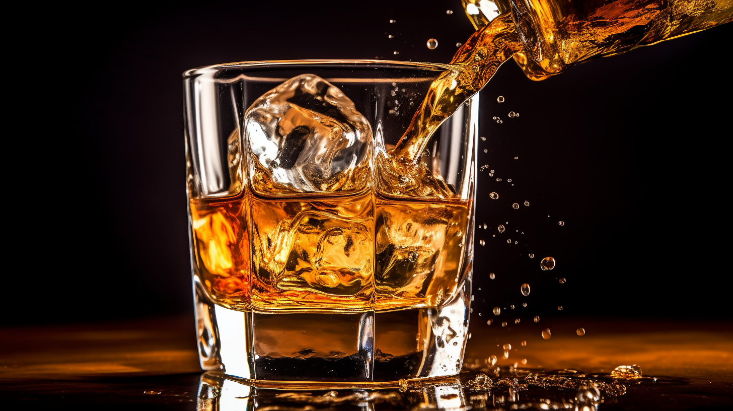 whisky versé dans un verre