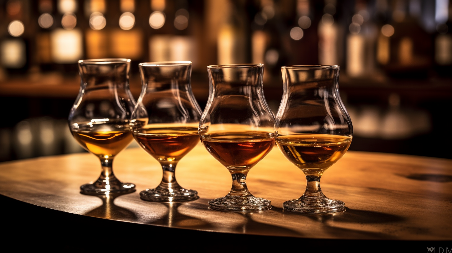 verres à whisky prêt pour une dégustation de whisky