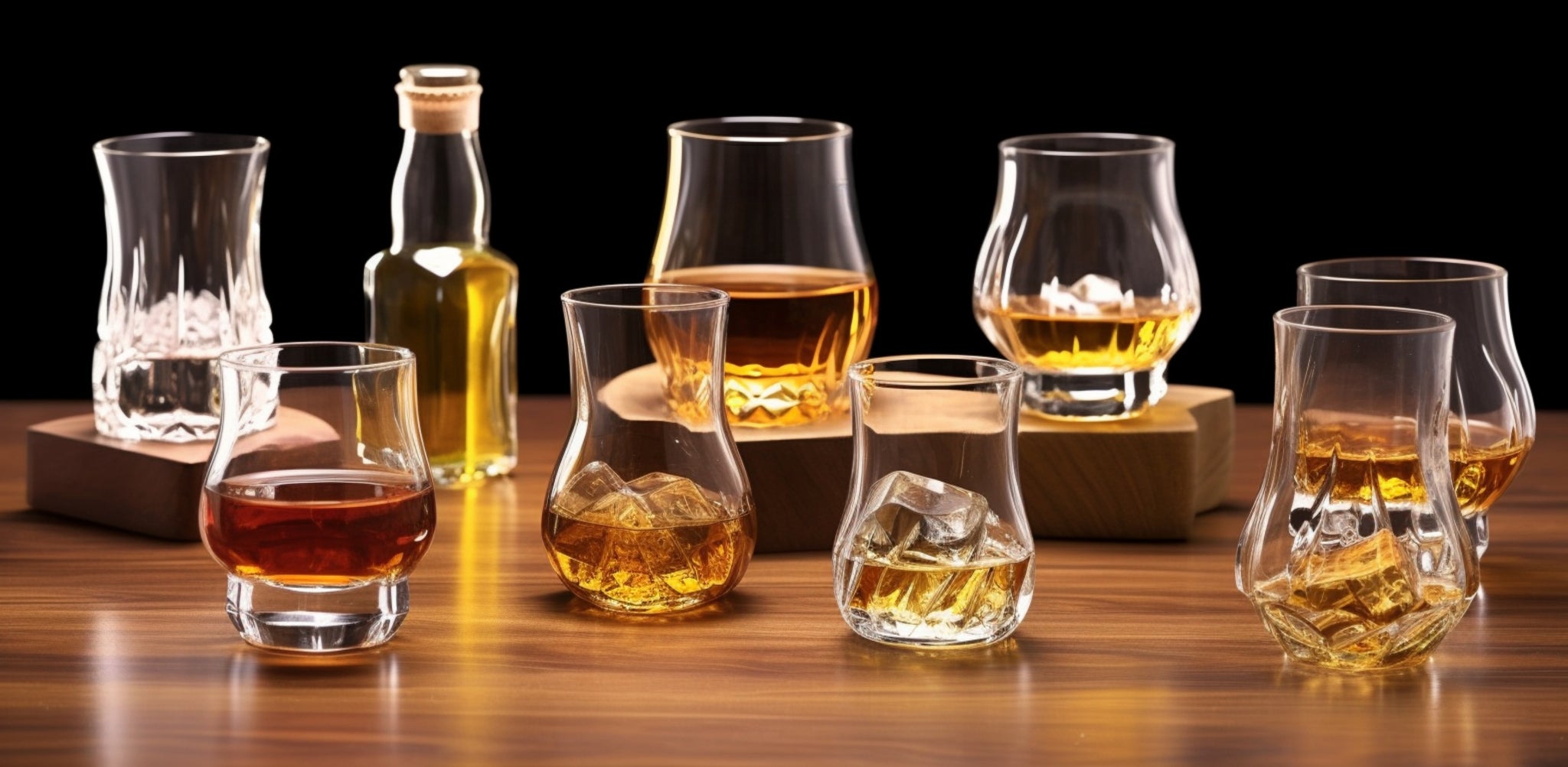 différentes formes de verres a whisky