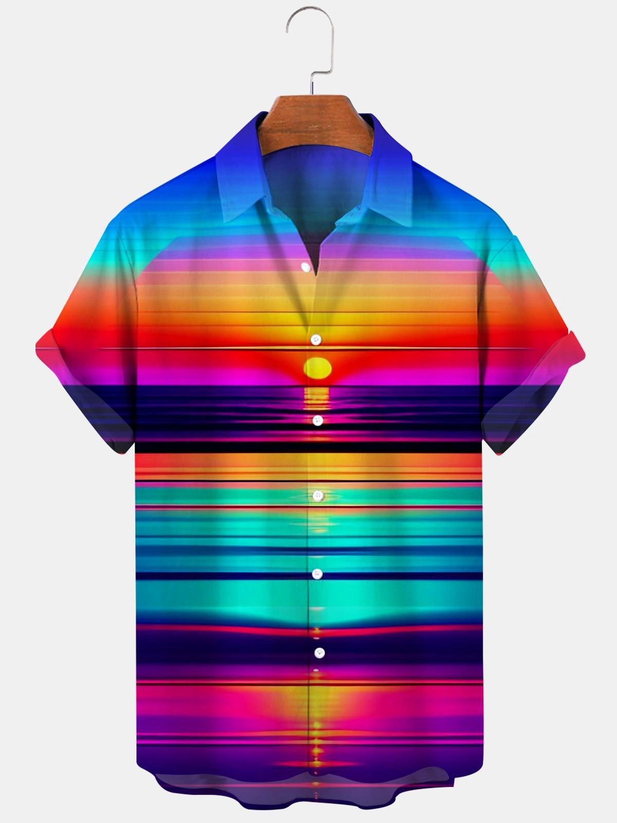 Hawaiian Sunset Beach Men's Shirts – adaychic