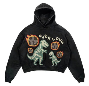 2024 Men's Dinosaur Print Hoodies Fashion - xinnzy - Fashion Hoodies For Men