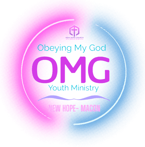 A gradient style DTF design for OMG youth ministry