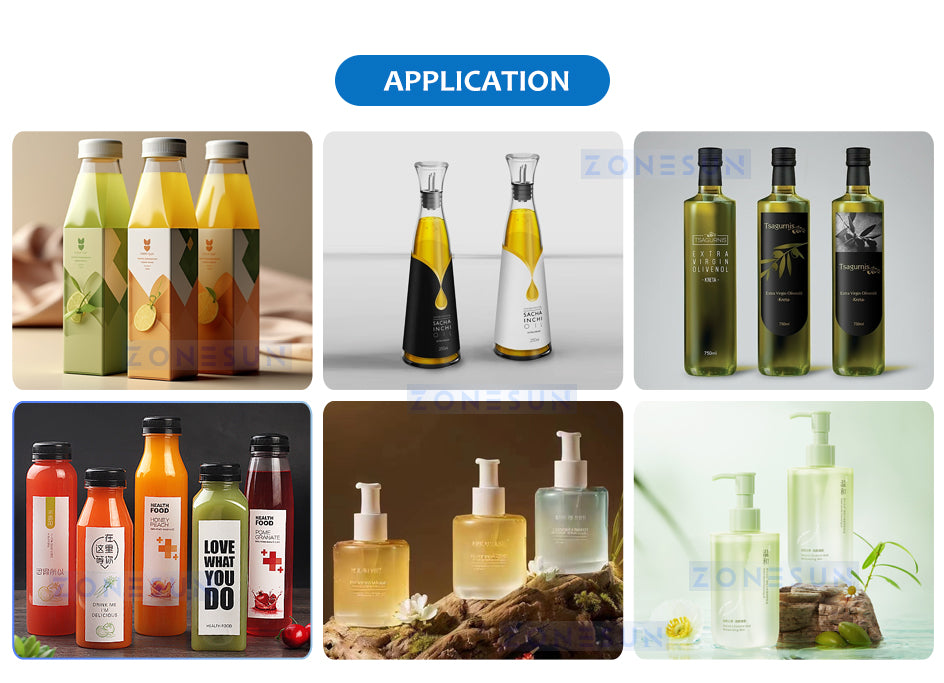 Zonesun ZS-DTMP4D Liquid Filling Machine Applications