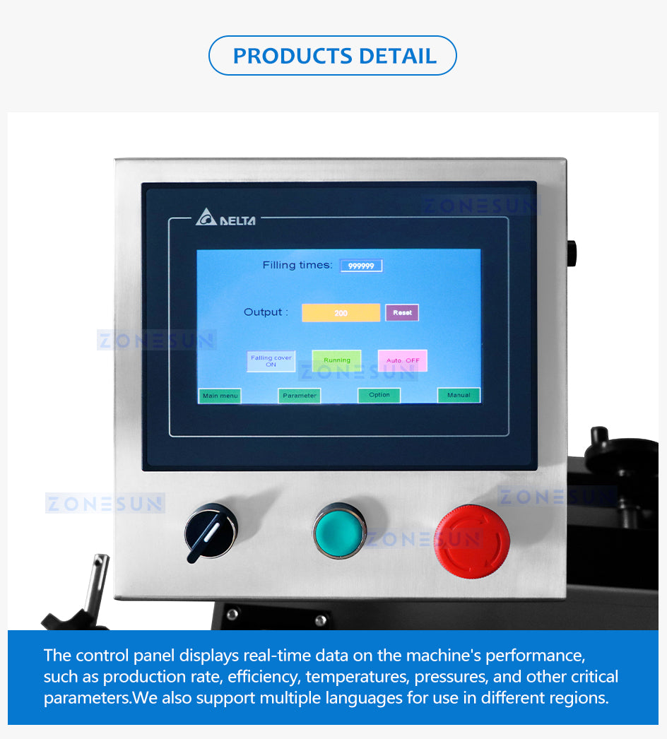 Zonesun ZS-XG440H Automatic Capping Machine Touch Screen