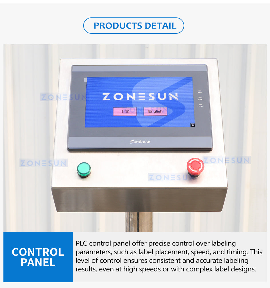 Zonesun ZS-TB823F Tamper Evident Seal Labeling Machine Touch Screen