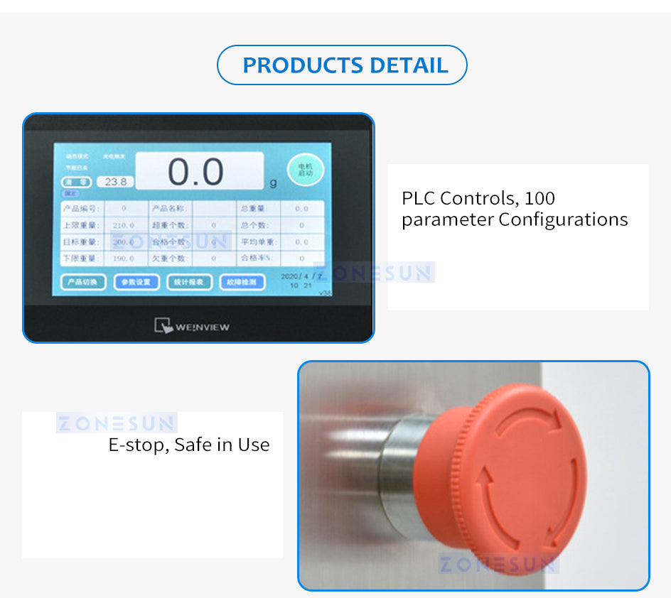 ZS-CW500 Checkweigher Details