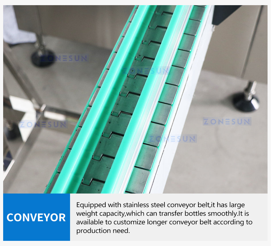 Zonesun ZS-XG440C8 8-Head ROPP Capping Machine Stainless Steel Conveyor