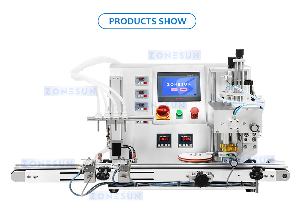 Zonesun ZS-DTFC4Y Tabletop Monoblock Filling and Capping Machine