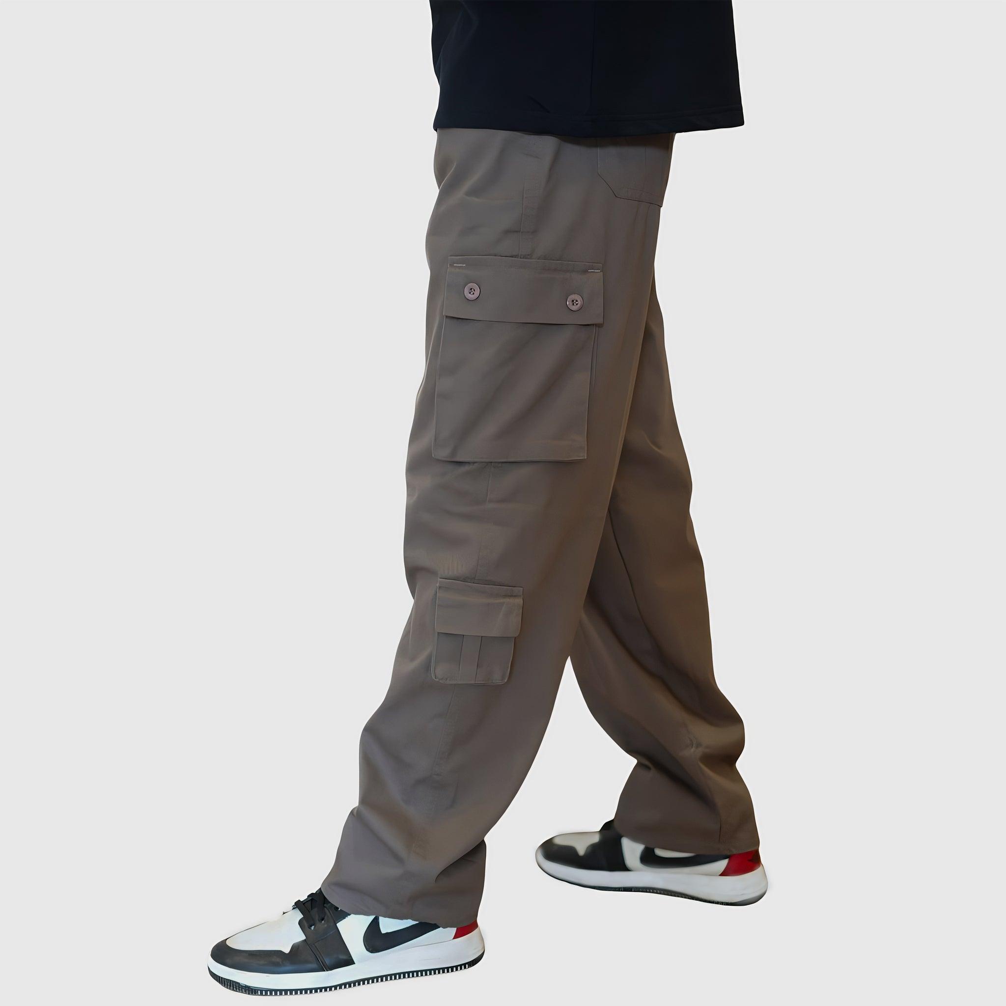 Buy Sapper Men Casual Cargo Pants with 8 Pockets - Olive online