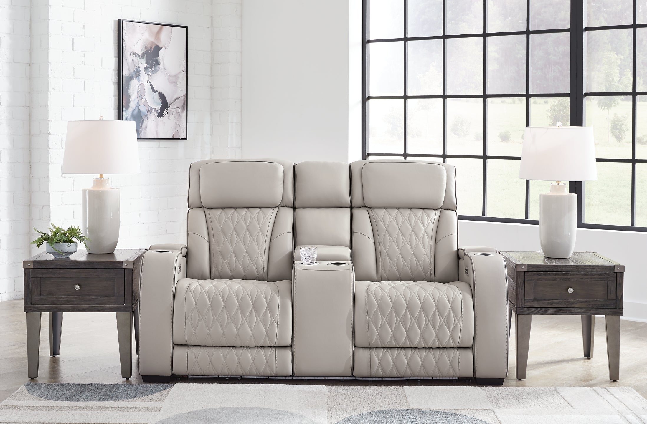 Boyington PWR REC Loveseat with CON/ADJ HDRST Features