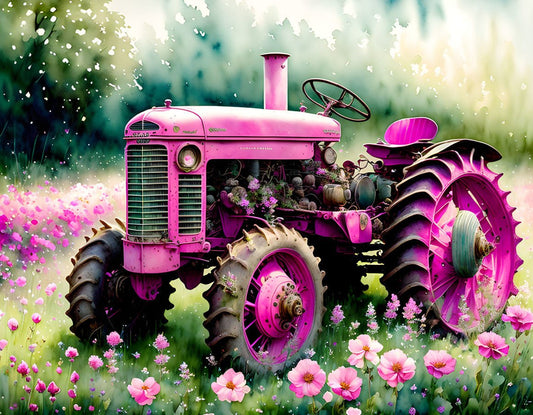 Tracteur miniature décoratif 6'' * Chacun de nos produits sont uniques –  Fleurs en folie