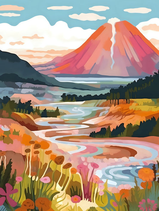 Colorful Yellowstone Series  Original Paint by Numbers Kit