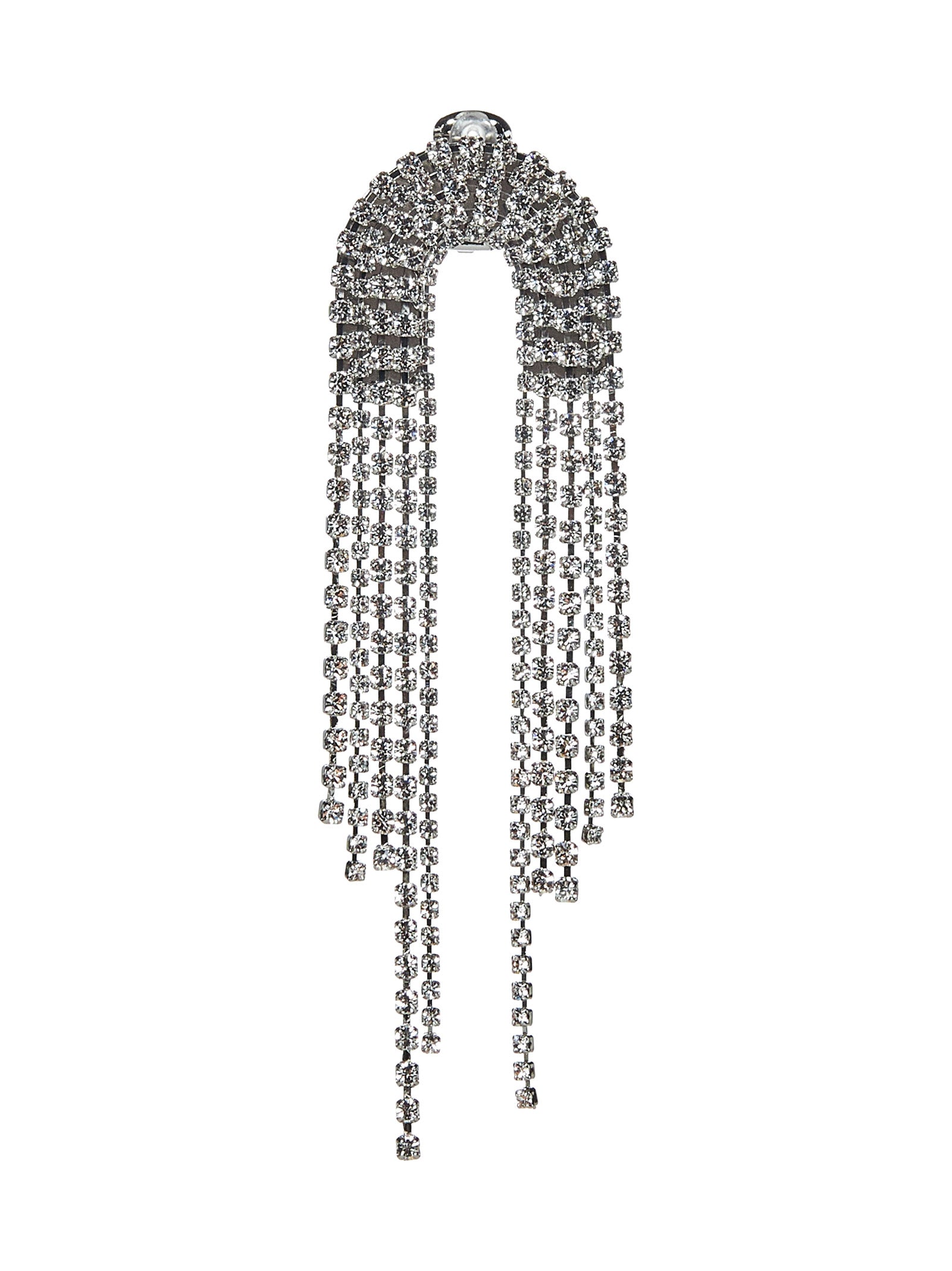 Shop Alexandre Vauthier Cascade Earrings In Grey