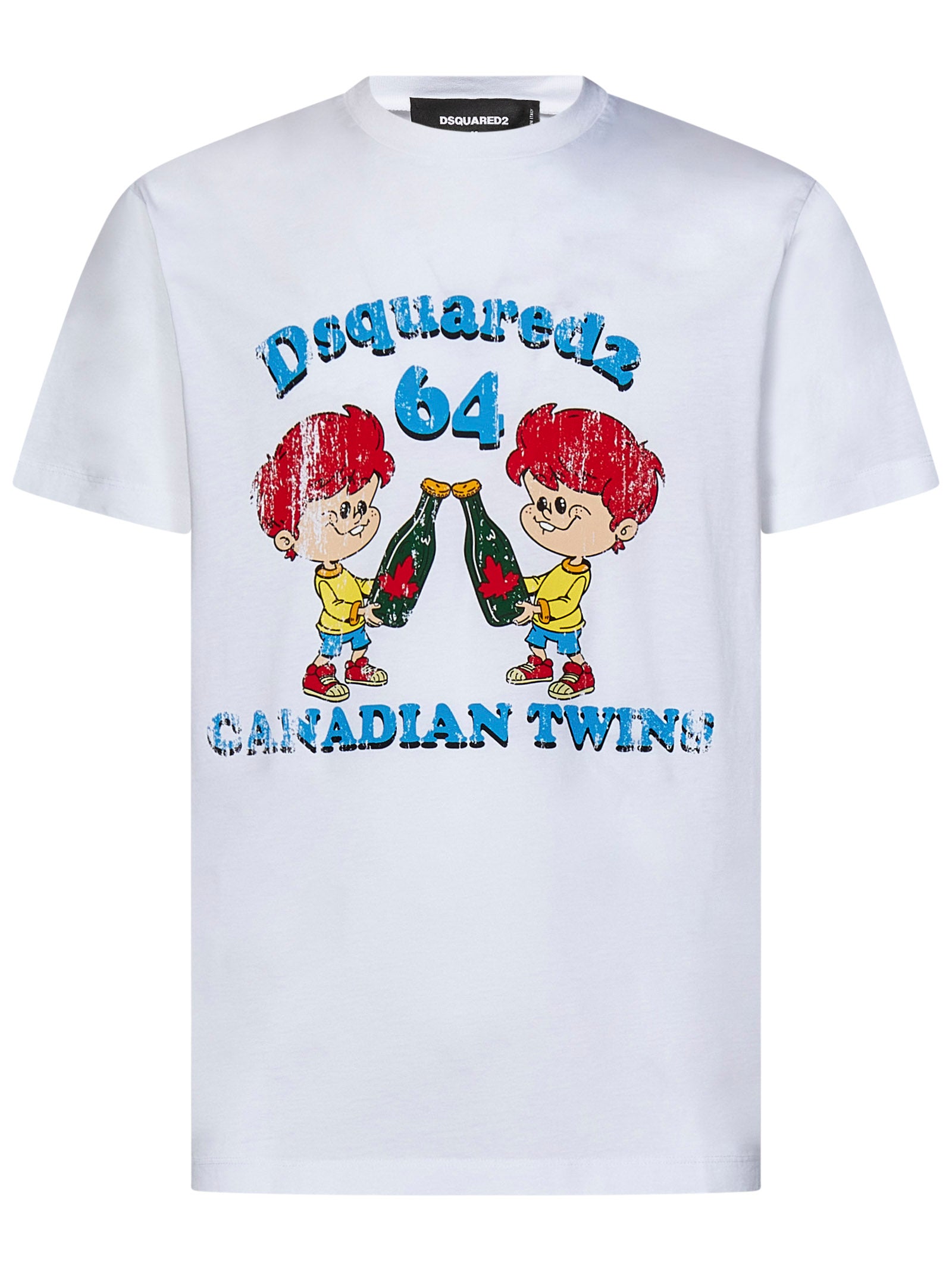 Shop Dsquared2 Canadian Twins Cool Fit T-shirt In Bianco