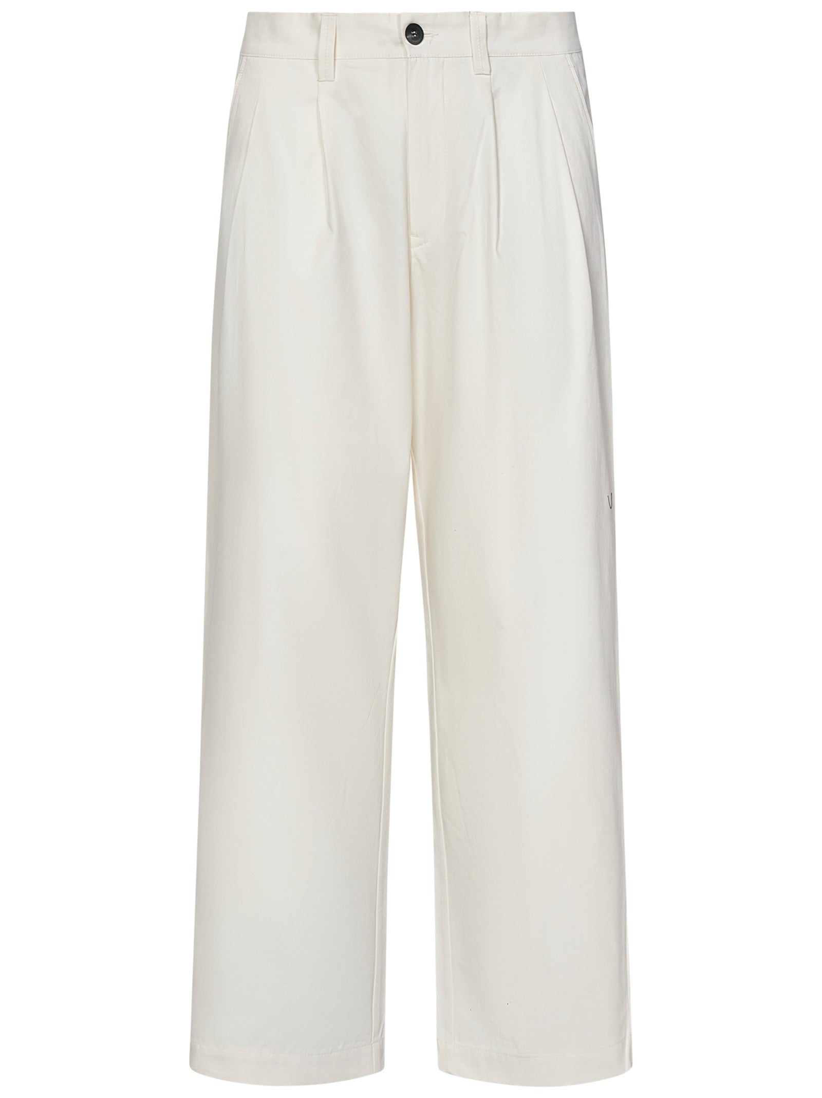 Shop Sease 2 Pences Wide Fit Trousers In White