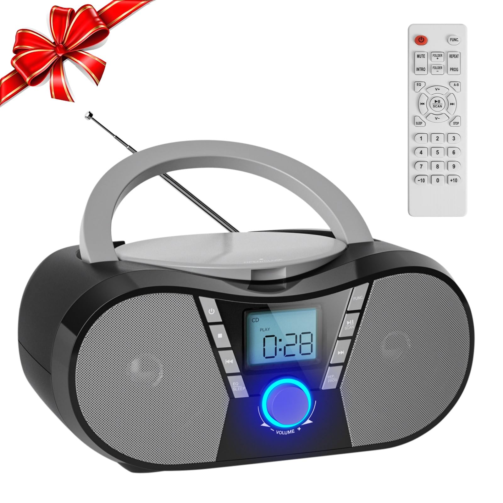 Gueray Portable CD Player with Bluetooth & FM Radio