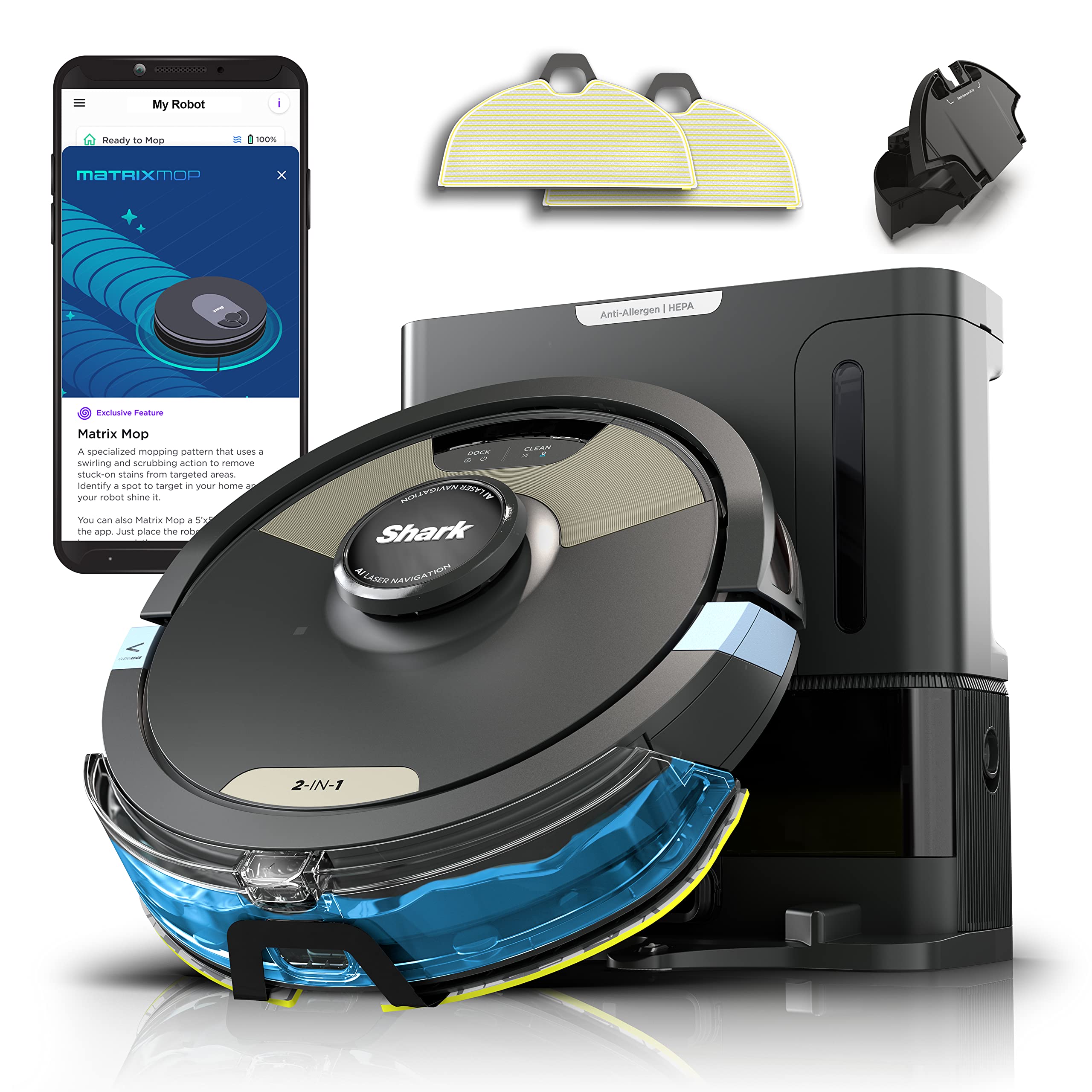 Shark Robot Vacuum and Mop Combo - Pet Hair