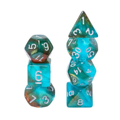 Glow in the Dark - Blue Nebula RPG Dice Set