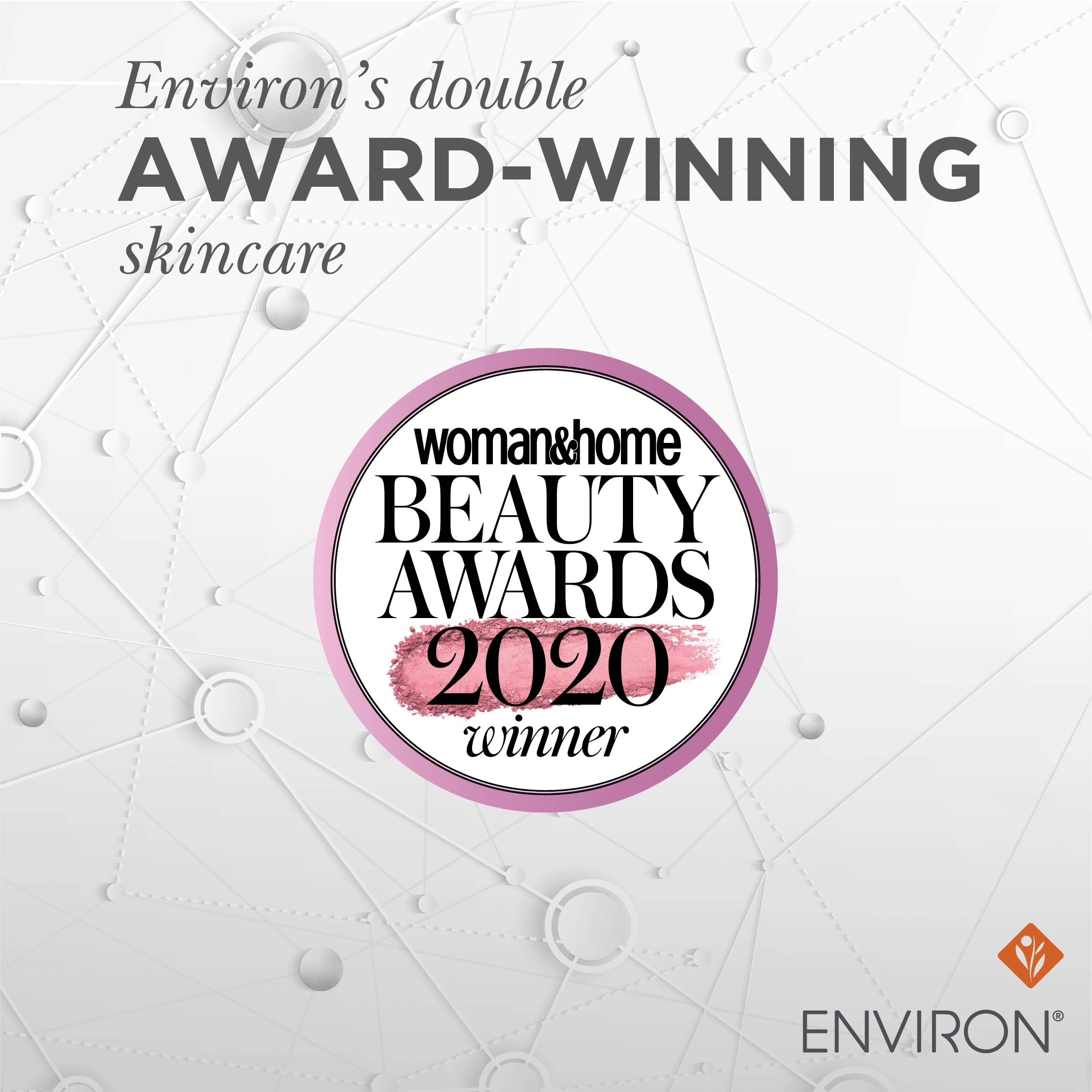 Environ Skin Care woman&home Beauty Awards 2020 Double Award Winner