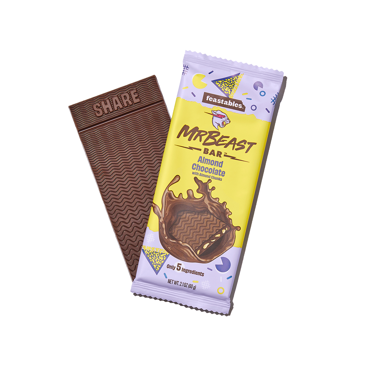 MrBeast holding MrBeast chocolate PNG Image