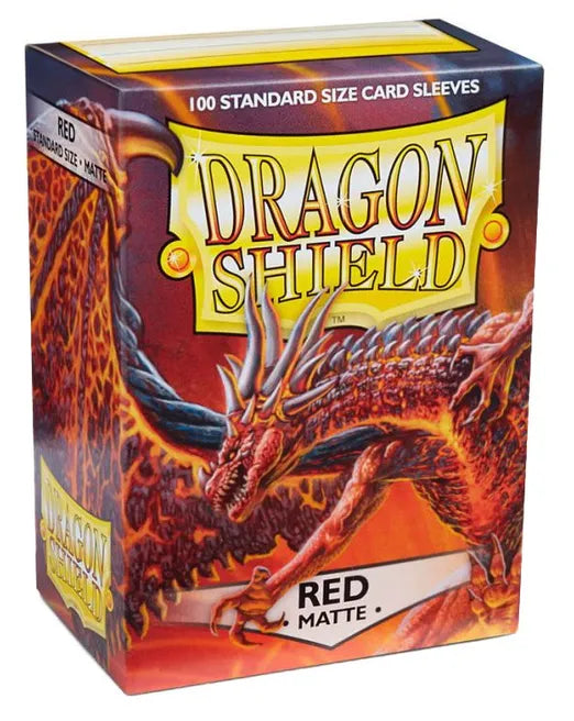 Dragon Shield Matte Sleeves - Red (100-Pack) - Dragon Shield Card Sleeves - Standard Size