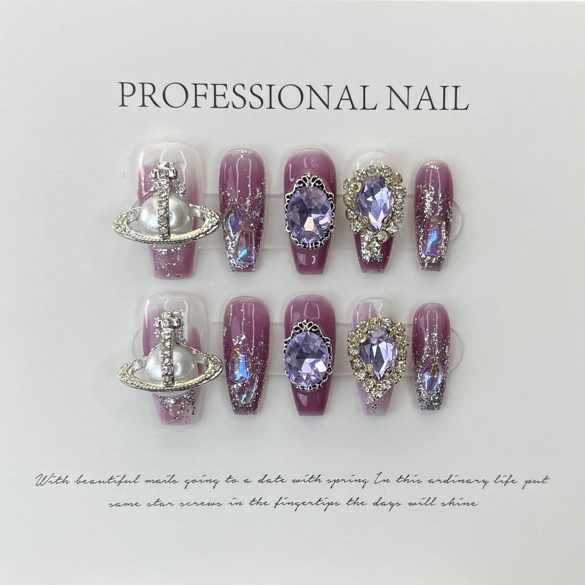 Saturn | Handmade Nail | Ellie&Vincy Nails