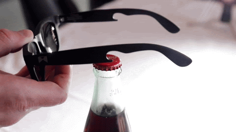 How to open a bottle with your sunglasses