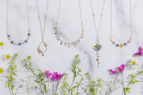 Vannucci jewelry alpine wildflowers collection necklaces