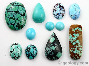 Different types of turquoise 