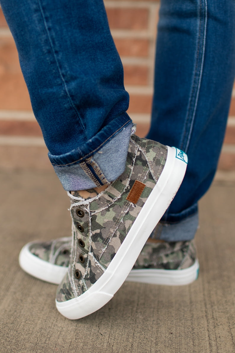 Blowfish Camo Love Not War Slip On Sneakers - STB Boutique