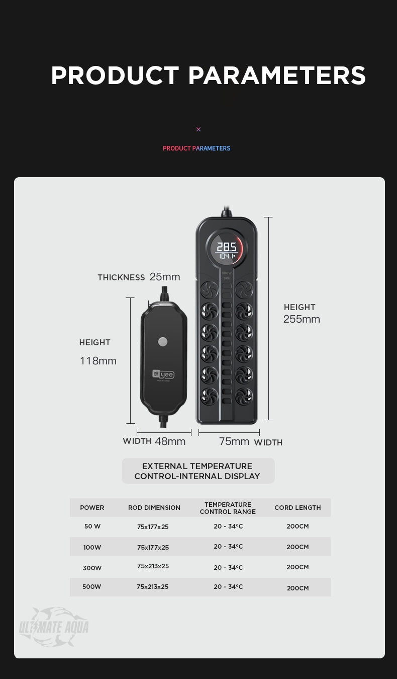 YEE Aquarium Heater, 100% Safe Fish Tank Heater, Maintained Temperature & Wide Compatibility, Fish Heater _ product information