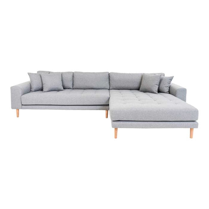 Billede af Lido 3-personers Sofa med Chaiselong Højre - Lysegrå, House Nordic