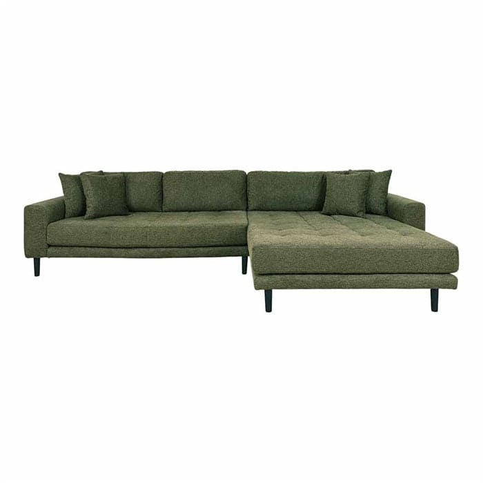 Billede af Lido 3-personers sofa med chaiselong højre - Olivengrøn, House Nordic