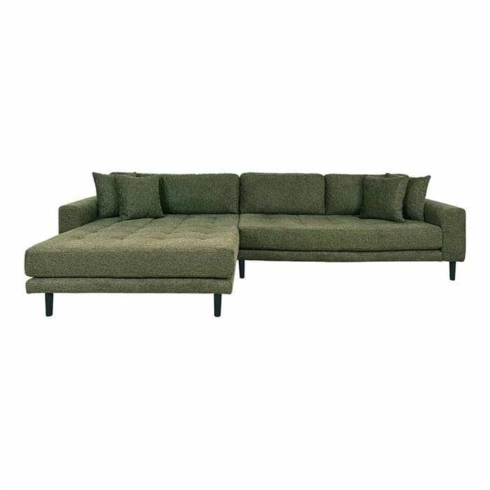 Billede af Lido 3-personers sofa med chaiselong venstre - Olivengrøn, House Nordic