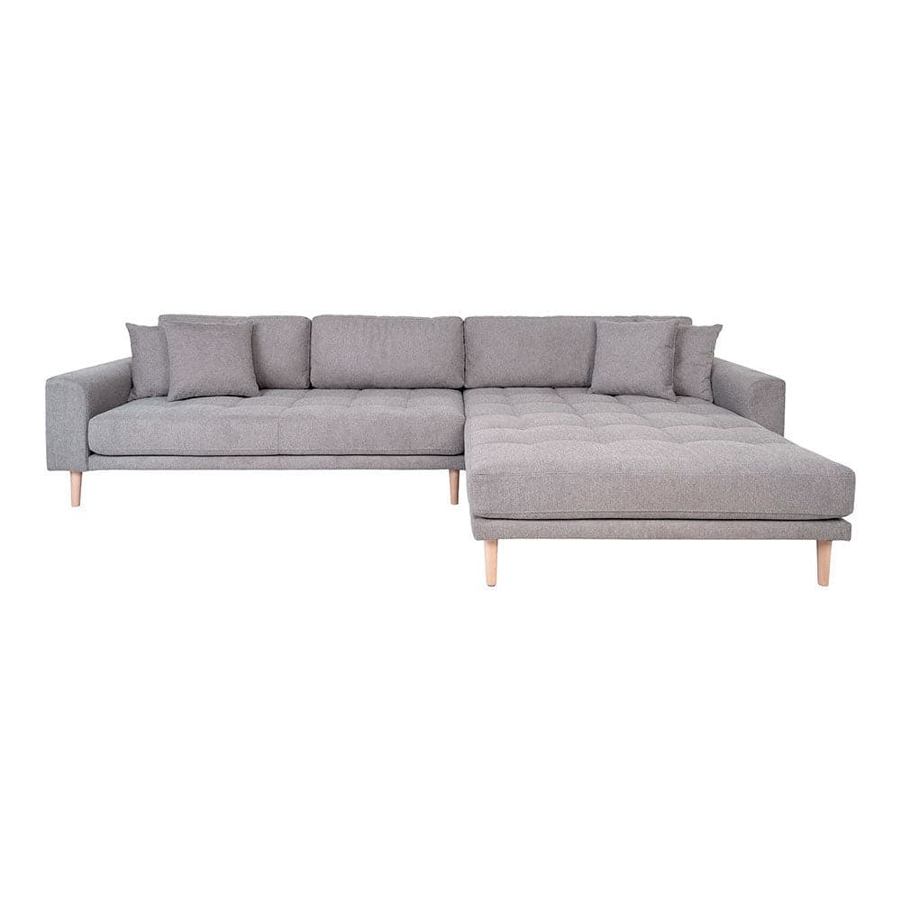 Billede af Lido 3-personers sofa med chaiselong højre - Lysegrå, House Nordic