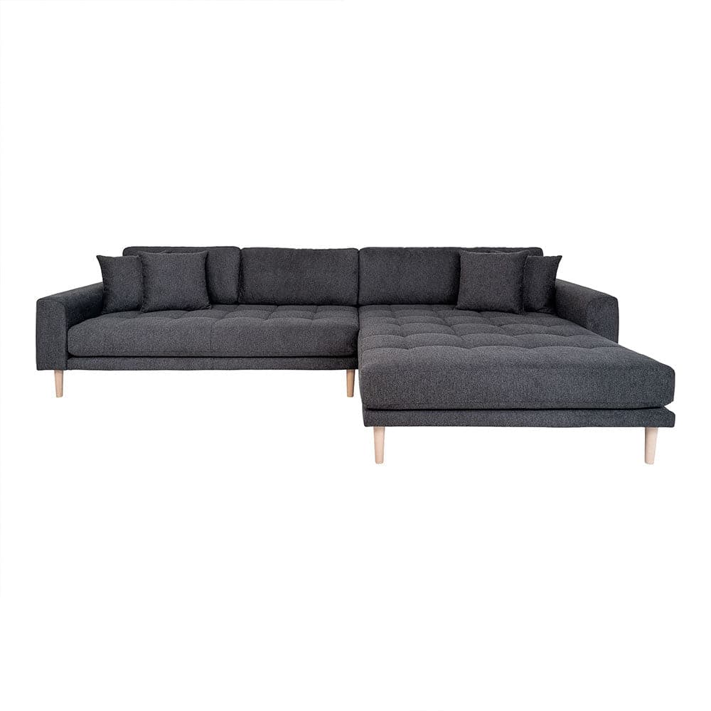 Lido 3-personers sofa med chaiselong højre - Møkegrå, norliving