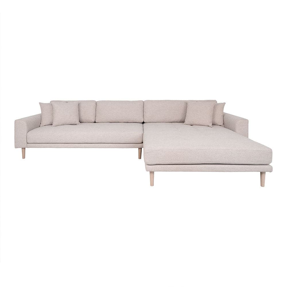 Lido 3-personers sofa med chaiselong højre - Sandfarvet, House Nordic