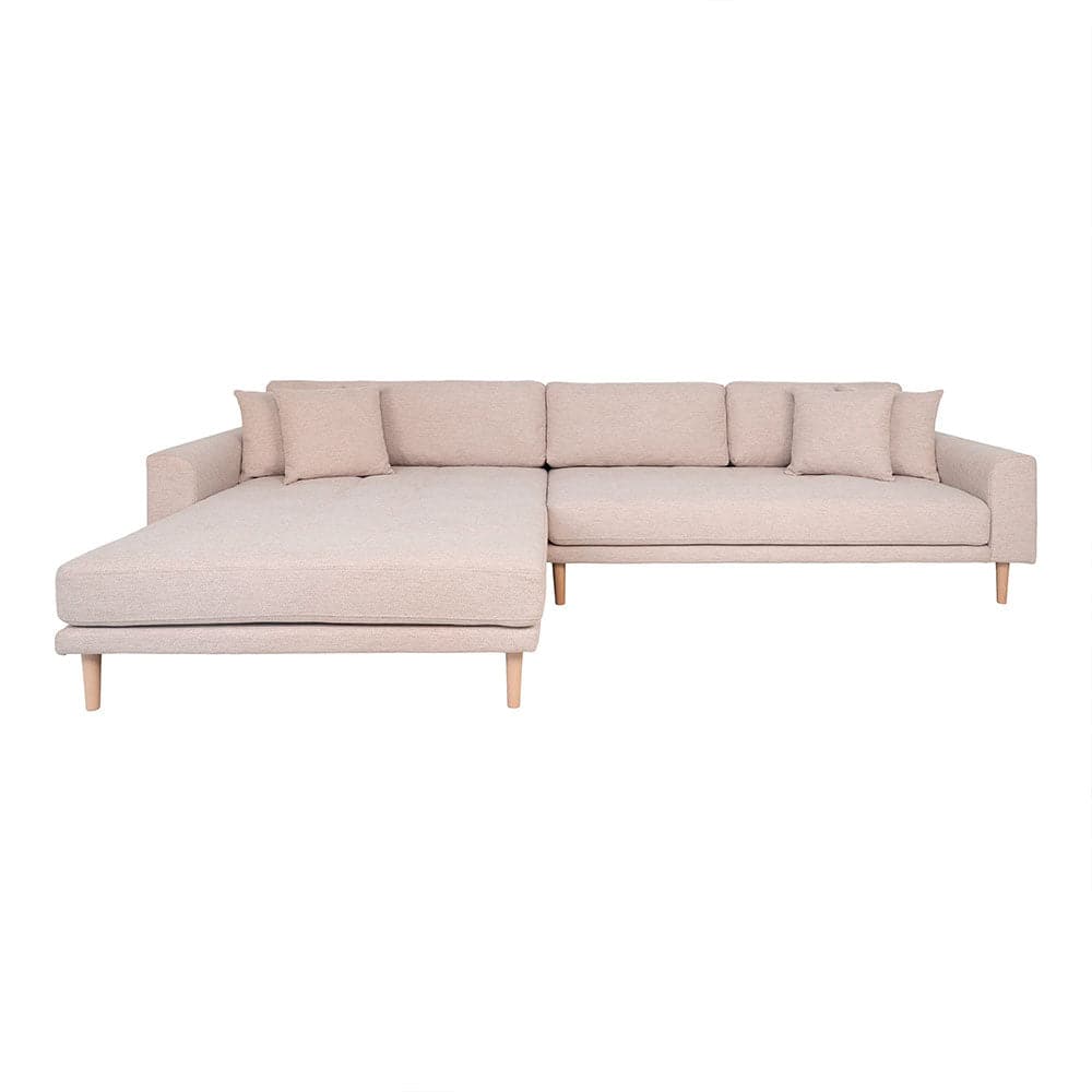 Lido 3-personers sofa med chaiselong venstre - Sandfarvet, House Nordic