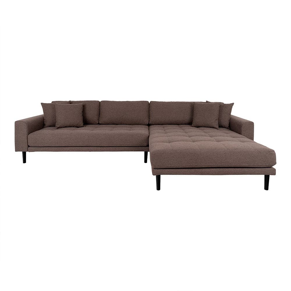 Billede af Lido 3-personers sofa med chaiselong højre - Brun, House Nordic